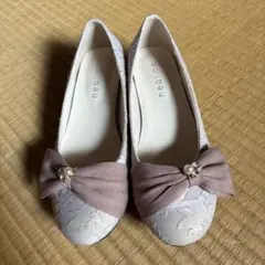 heal me 薄紫色 リボン パンプス
