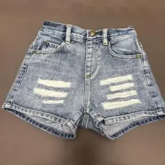 BACK NUMBER ダメージ加工ハーフパンツ