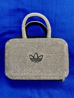 K　adidas シルバー ビーズ装飾 クラッチバッグ K様 専用 adidas シルバー ビーズ装飾 クラッチバッグ