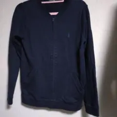 EASTBOY ネイビー ジップアップカーディガン9号