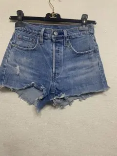Levi 501 デニムショートパンツ，サイズ:W24，ヴィンテージ