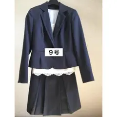 入学式　スカート　スーツ　ブラック　３点セット　９号　Mサイズ　フォーマル