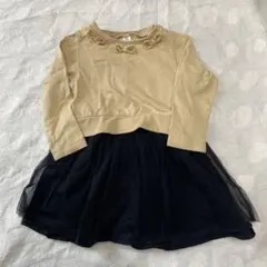 アプレレクール　チュールドッキングワンピース　80