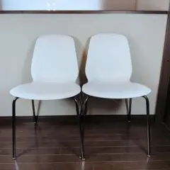 【美品】IKEA イケア LIDAS リードオース ホワイト 2脚セット