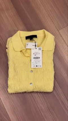 【新品】ZARA ニットトップス イエローSサイズ 田久保夏鈴着用