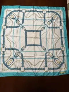 極美品★カルティエ シルク100% ダブルC フランス製 大判スカーフ ストール 極美品☆カルティエ シルク100% ダブルC フランス製 大判スカーフ