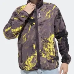 adidas フリースジャケット タイダイ柄 パープルイエロー アウター