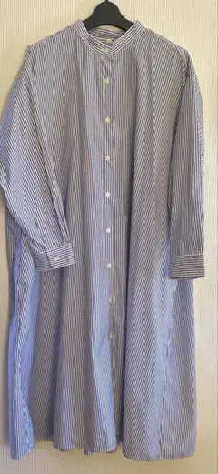 【美品】イオン　トップバリュー　Aラインシャツワンピース　XL