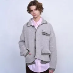 【試着のみ】TASTE by Knit Layered knit blouson
