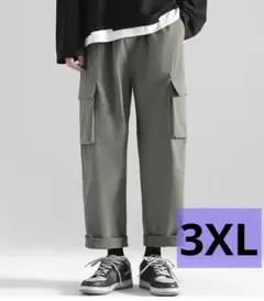 メンズ カーゴパンツ 3XL ゆったり ズボン 薄手 おしゃれ 大きいサイズ