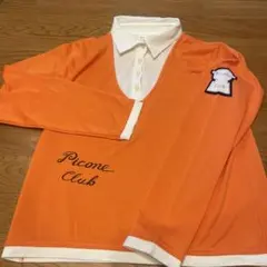 PICONE CLUB/ピッコーネ　重ね着風　ドッキング長袖ポロシャツ　美品　S