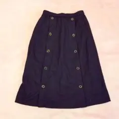 【美品】即日発送・ ビンテージ ロングスカート・Lサイズ・ブラック