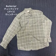 Burberryバーバリース ストライプチェック 長袖シャツ L ヴィンテージのサムネイル