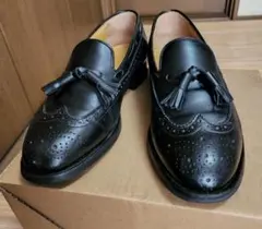 REGAL　タッセル付きブラックレザー ローファー