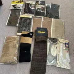 tutuanna ストッキング セット 黒 茶色 ベージュ　15点　ハイソックス