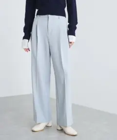 【美easy】ウーリッシュ2タックワイド/スラックスパンツ【洗える】