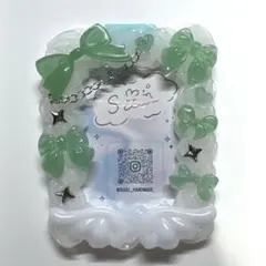 【訳あり】ホイップデコ硬質ケース トレカサイズ 緑 グリーン 白 シルバー
