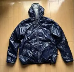 ネイビー フード付き ダウンジャケット