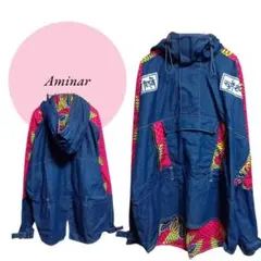 【Aminar】綿100%♡ フード付きデニム♡被り♡ポケット付♡オーバーサイズ