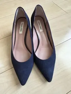 オデット エオデール パンプス スエード ネイビー