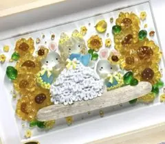 海色の薔薇園 お洒落な青ドレスで舞踏会 シーグラスアート 硝子 玄関
