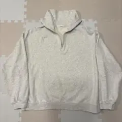WYM グレー ハーフジップ スウェット M
