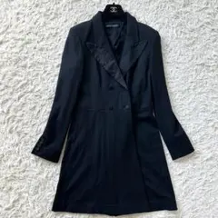 ✨カシミヤ混✨ ラルフローレン ダブル チェスターコート ブラック ウール 黒