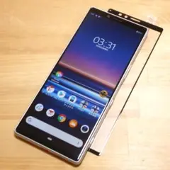 XPERIA 1 SOV40(W)液晶保護ガラス付 SIMロック解除済