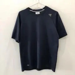 J1779 adidas ネイビー ラグランスリーブ半袖 Tシャツ メンズ M