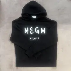 即発送MSGM パーカー ブラック イタリア製　M 元値46200円