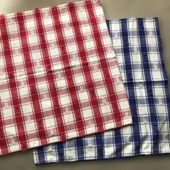 チェック柄キッチンファブリック　2枚セット