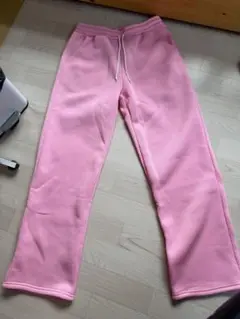 ピンクスウェットワイドパンツ裏起毛