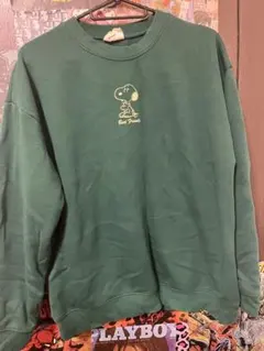 PEANUTS スヌーピー トレーナー ダークグリーン