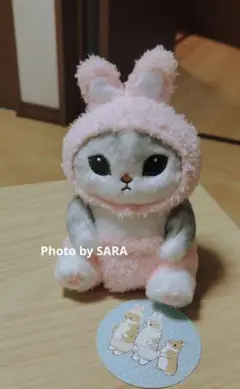 うさぎにゃん　ぬいぐるみ　mofusand　モフサンド　ピンク