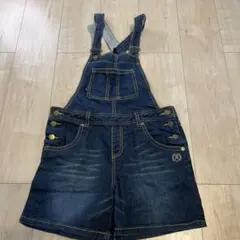 デニムオーバーオール　ショートパンツ