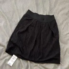 タグつき　ITS DEMO レーススカート　M　黒　韓国