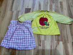 スモック 2枚セット 95 100 長袖 ＆ 夏用 遊び着