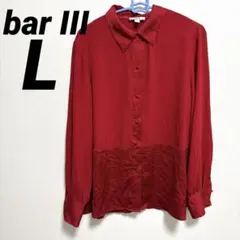 bar III 赤 長袖シャツ Lサイズ