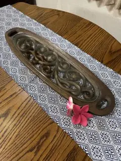 バリ島 カービング ロングトレイ 木製 61.5cm 持ち手付き インテリア