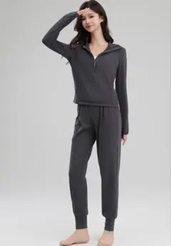 【新品】長袖2WAY上下2点セット [ヨガ/フィットネス/ジム] 定価6580円