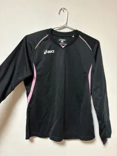 asics 長袖ウォームアップウェア ブラック/ピンク