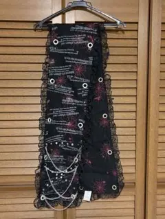 MAD PUNKS 黒いクモの巣とスカルプリントのストール