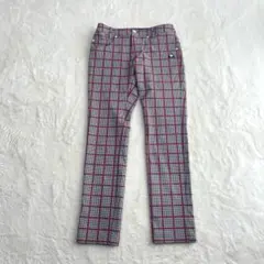 ルコックスポルティフ ゴルフパンツ 暖パン 防風防寒 裏起毛 千鳥格子 9 M