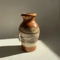西ドイツ製　ビンテージ花瓶　ブラウン・黒グラデーション　Scheurich ヴィンテージ 西ドイツ製 Scheurich 陶器 花瓶