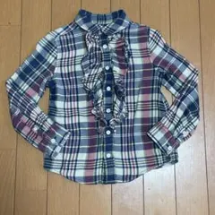 POLO ラルフローレン　長袖トップス　ブラウス　チェック柄　フリル　コムサ