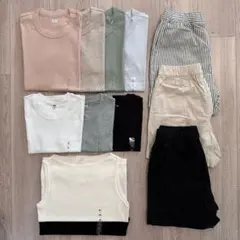 新品　UNIQLOユニクロ　クルーネックT　ミニT　リブボートネック