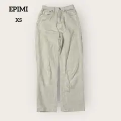 EPIMI カジュアル ベーシック シンプル コットン混ストレートパンツ XS