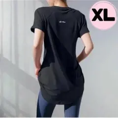 XL ロング　Tシャツ　半袖　ジム　運動用　ヨガ　フィットネス　ウェア
