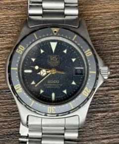 可動品【タグホイヤー】2000シリーズ　973.008　スイス製　デイト　プロフェッショナル200M　黒文字盤　QZ　レディース腕時計　J350 2025年最新タグホイヤー 2000の人気アイテム - メルカリ
