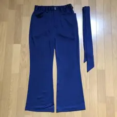Lamrof”(ラムロフ) ネイビー フレアパンツ ベルト付き